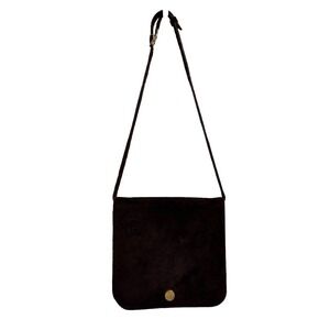 Vintage DOFAN‎ Handbag  France Brown Suede Leather 1960s Crossbody